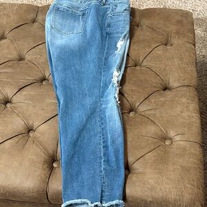 Torrid jeans with front lace inserts, size 18